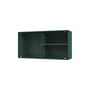 Portaoggetti da parete Ripple I legno verde / Utensile - L 69,6 x P 20 x H 35,4 cm / Vetro ondulato - MONTANA