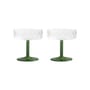 Sektgläser Twirl glas grün / Set von 2 - & klevering