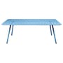 Table rectangulaire Luxembourg métal bleu / 207 x 100 cm - 8 à 10 personnes - Fermob