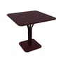 quadratischer Tisch Luxembourg metall rot / 80 x 80 cm - Mittlerer Fuß - Fermob