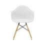Sessel RE DAW - Eames Plastic Armchair plastikmaterial weiß / (1950) - Beine aus hellem Holz / Recycled - Vitra