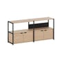 TV Möbel UNIT 2 metall schwarz / H 85 x B 164 cm - 4 Türen - TIPTOE