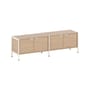 UNIT 1 TV unit metal white / H 50 x W 164 cm - 4 doors - TIPTOE