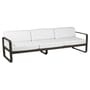 Canapé de jardin 3 places Bellevie métal marron / L 235 cm - Tissu taupe grisé - Fermob