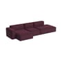 Canapé d'angle Mags Soft Low Armrest n°4 bordaeux / 3 places -  L 331 cm/ Accoudoir gauche - Hay