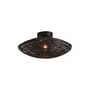 Tanami Ceiling light cane & fibres wood black / Rattan / Ø 40 x H 10 cm - GOOD&MOJO