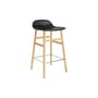 Gepolsterter Barhocker Form leder schwarz / H 65 cm - Leder / Vollpolsterung - Normann Copenhagen