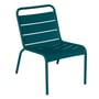 Sedia lounge Luxembourg metallo blu / Seduta bassa - Fermob