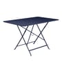 Table pliante Bistro métal bleu / 117 x 77 cm - 6 personnes - Trou parasol - Fermob