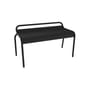 Banc empilable Luxembourg métal noir / Compact - 2 places / L 90 cm - Fermob