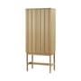 Geschirrschrank Rib holz natur / B 70 x H 166.5 cm - Normann Copenhagen