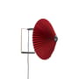 Applique avec prise Matin Small tissu rouge / LED - Ø 30 cm - Hay