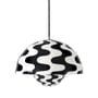 Pendelleuchte Flowerpot VP7 metall weiß schwarz / Ø 37 cm - By Verner Panton, 1968 - &tradition