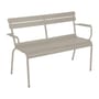 Luxembourg Bench with backrest metal beige / 2 seats - L 131 cm - Fermob