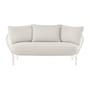 Canapé de jardin 2 places HiRay métal tissu blanc / L 162 cm - Coussins INCLUS - Kartell