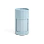 Portaoggetti Facet High materiale plastico blu / H 66 cm - 1 anta / Con rotelle - Hay