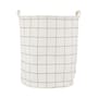 cesto della biancheria sporca Squares tessuto bianco nero / Ø 40 x H 50 cm - House Doctor