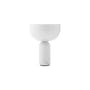 Lampe sans fil rechargeable Kizu LED marbre blanc / Base marbre - H 24 cm - NEW WORKS