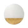 Miroir mural Brame verre bois or / Console - Plateau rabattable - Ø 150 x P 47 cm - Mogg