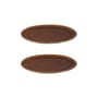 Out of Lines Plate ceramic brown / Set of 2 - Ø 27.5 cm - Serax