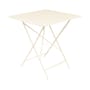 Table pliante Bistro métal beige / 71 x 71 cm - 3/4 personnes - Trou parasol - Fermob