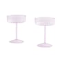Tint Champagne cup glass pink / Set of 2 - Hay