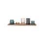Windlicht Sanga glas holz bunt / 5 Kerzengläser & Holztablett - L 43 cm - Bloomingville