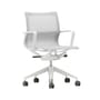 Fauteuil à roulettes Physix tissu gris argent / Tissu résille - Vitra