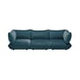 Divano destro Sumo Grand tessuto blu / 4 posti - L 301 cm / Velluto riciclato - Fatboy