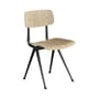 Chaise Result noir bois naturel / Réédition 1958 - Hay