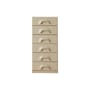 Commode Chest of drawers bois beige / Chiffonnier 6 tiroirs - L 45 x P 40,5 x H 97,5 cm - HK LIVING