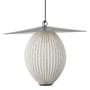 Lampada a sospensione da esterno Satellite OUTDOOR Large metallo bianco beige metallo beige / Ø 27 x H 38,5 cm - Riedizione 1953 - Gubi