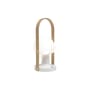 Lampe sans fil rechargeable FollowMe plastique blanc bois naturel / LED - H 29 cm - Marset