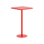 Mange-debout Week-end métal rouge / 60 x 60 cm x H 105 cm - Aluminium - Petite Friture