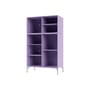 Geschirrschrank Ripple III holz violett / Vitrine - B 69,6 x T 38 x H 105 cm / Wellglas - MONTANA