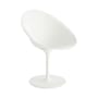Ero/S/ Swivel armchair plastic material white / Soft-touch finish - Kartell