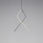 Sospensione Arrangements 2 LED metallo bianco nero / 2 elementi - H 90 x L 100 cm - Flos
