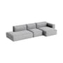 Canapé d'angle Mags Soft Low Armrest n°4 gris / 3 places -  L 331 cm/ Accoudoir droite - Hay