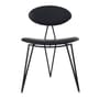 Chaise rembourrée Semper cuir noir - AYTM