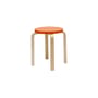 Sgabello E 60 legno arancione / Alvar Aalto, 1933 - 4 piedi - ARTEK