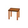 Table d'appoint Nesting verre orange / Bouroullec - 42 x 42 x H 34 cm - Glas Italia