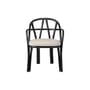 Bistra Armchair cane & fibres black / Upholstered seat - Gubi