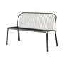 Banc avec dossier Thorvald SC111 métal noir / L 129 cm - &tradition