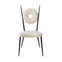 Chaise rembourrée Rondo tissu beige - Jonathan Adler
