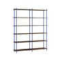 Regal Shelving System – s.200.2.B holz braun / B 162 x H 200 x Prof. 35 cm - MOEBE