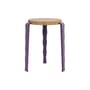 Stappelbarer Hocker Lou Vague by Uchronia holz violett / Eiche - TIPTOE