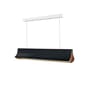 Sospensione Respiro LED metallo nero oro / L 90 cm - Alluminio - DCW éditions