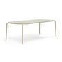 Tavolo rettangolare Toní Tablo metallo beige / 220 x 99 cm - Foro per Ombrellone - Fatboy