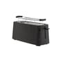 Plissé Toaster plastic material black / Long -  4 slices / 1700W - UK VERSION - Alessi