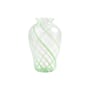 Vase Yogu Spiral glas grün / Ø 19 x H 33,5 cm - & klevering